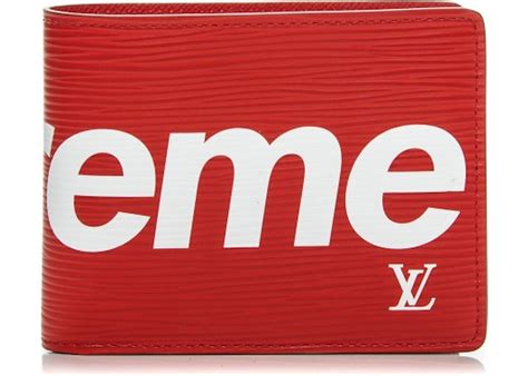 louis vuitton x supreme slender wallet epi red|louis vuitton slender wallet.